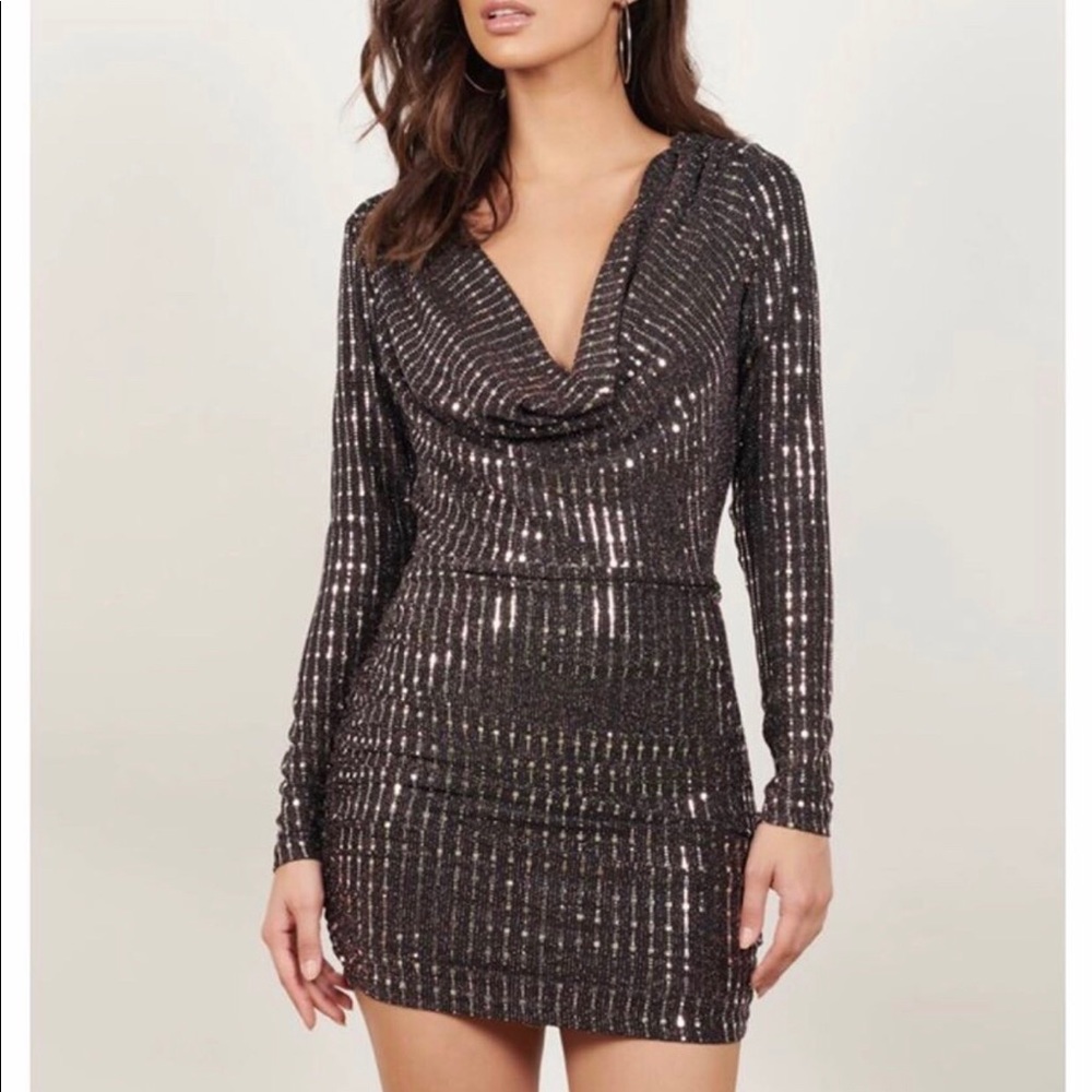 TOBI fitted sequin dress